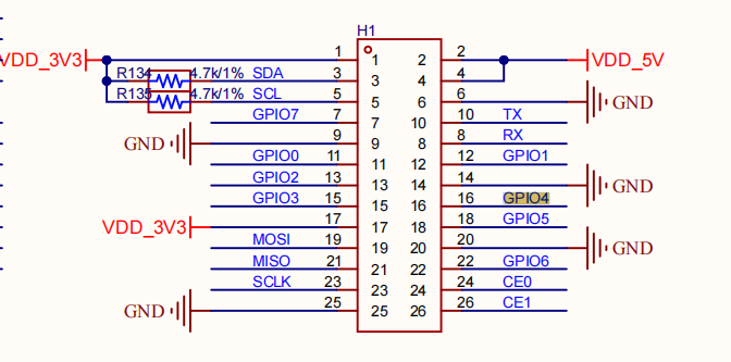 HAT 排针原理图